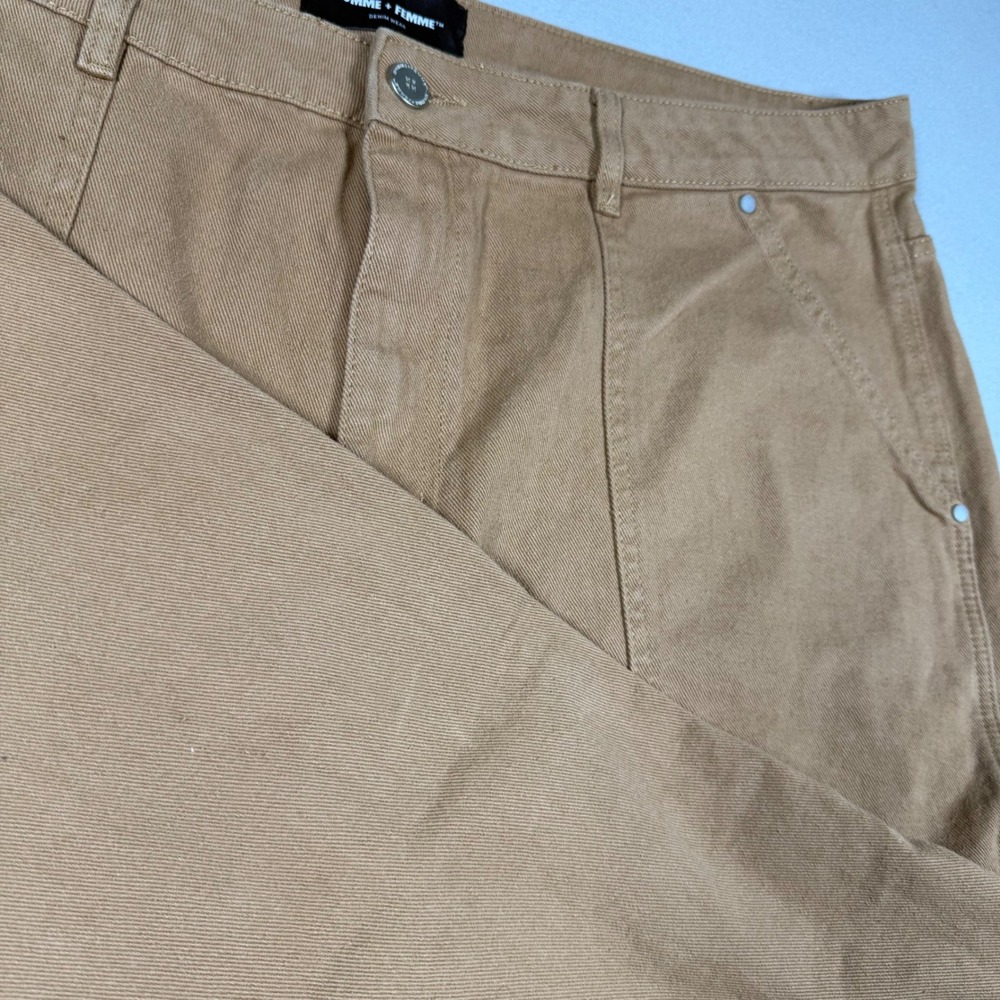 Homme + Femme Mens Paisley Double Knee Carpenter Pants Brown Size 42 NWT